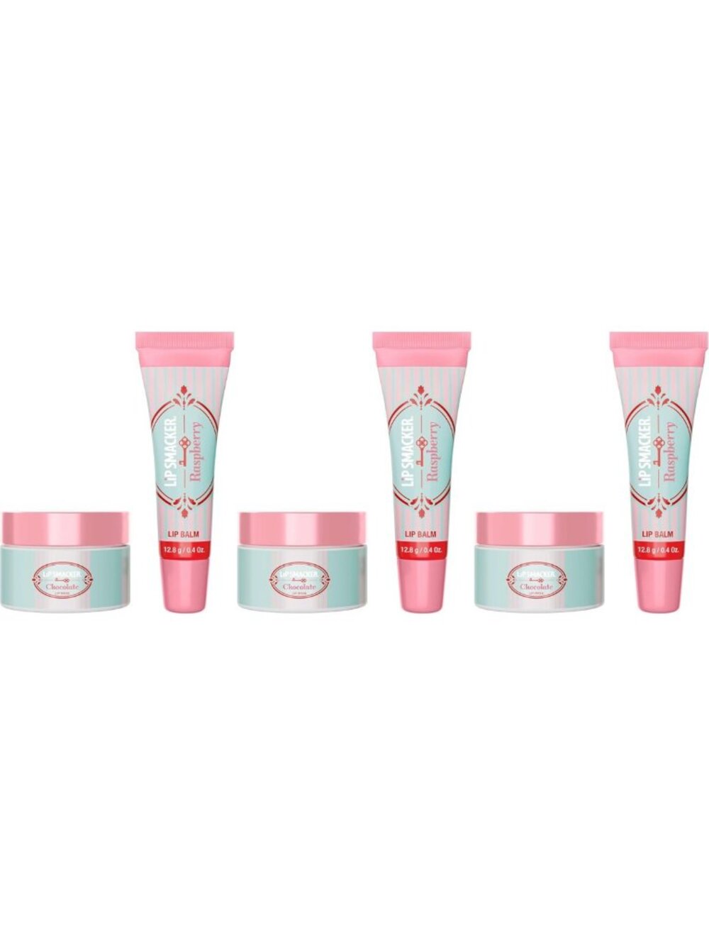 Hydrating Lip Care Gift Set - Raspberry & Chocolate Flavors, 3-Pack Lip Balm